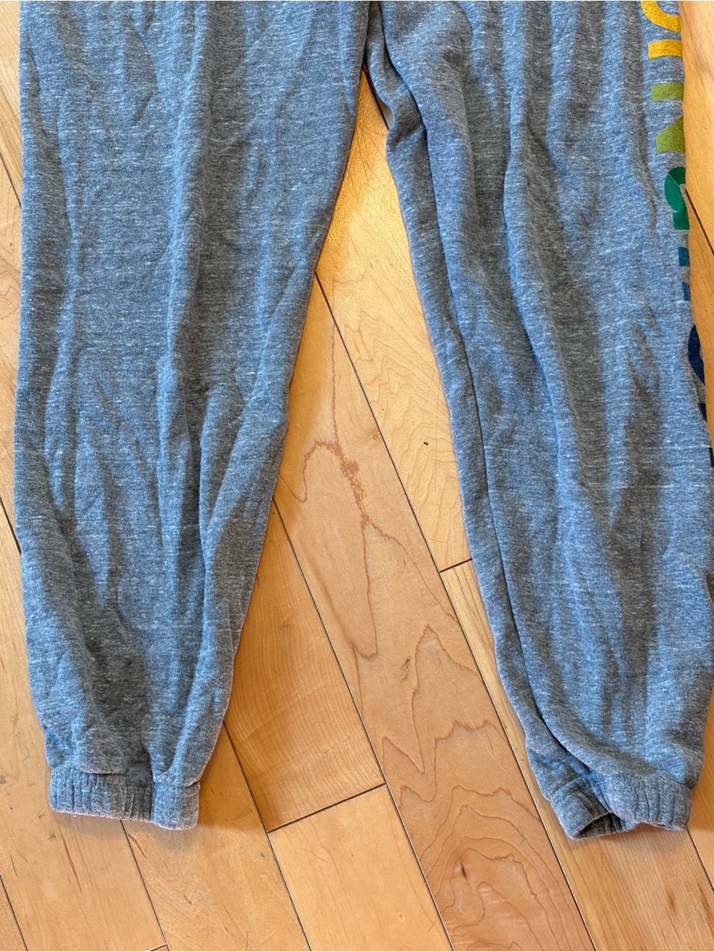 Aviator Nation Sweatpants Heather Grey Rainbow Logo on Leg size small - Picture 3 of 9